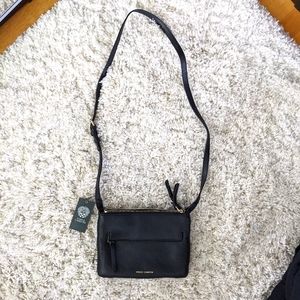 NWT Vince Camuto black leather crossbody bag